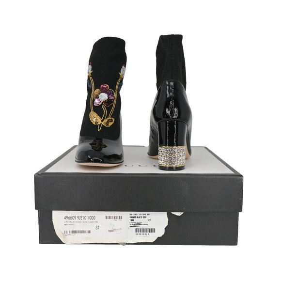 Gucci Candy Crystals and Embroidered Flowers Booties - Picture 5 of 8